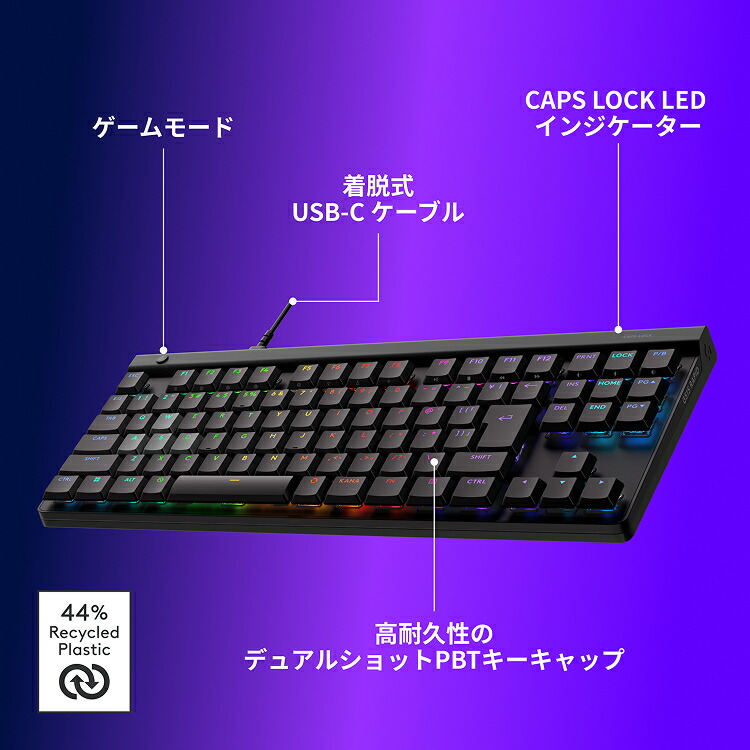 楽天市場】【新製品】Logicool G ゲーミングキーボード G515 RAPID TKL
