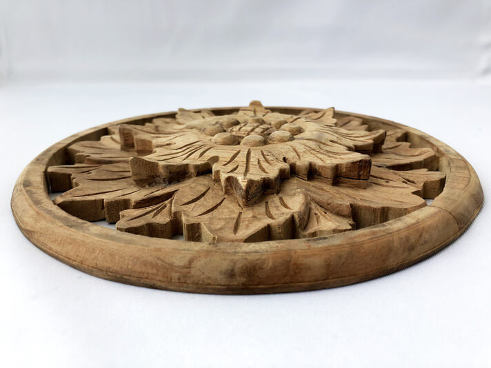 楽天市場】ウッドカービングレリーフ チーク 無垢材 木製 アジアン雑貨