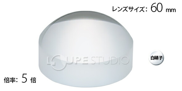楽天市場】ペーパーウェイト 文鎮 ルーペ 1880 5倍 60mm ホワイト