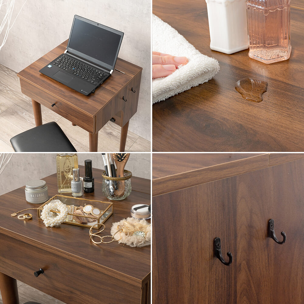 楽天市場】スツール付きドレッサー 2口コンセント付き コンセント