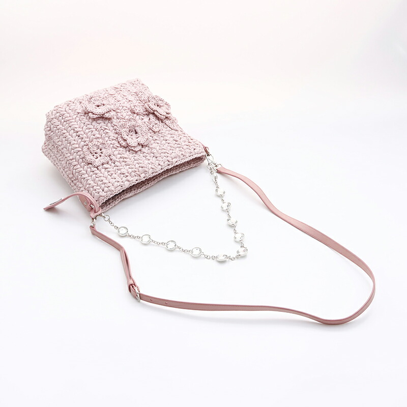 楽天市場】ミュウ ミュウ Miu Miu フラワー カゴバッグ チェーン