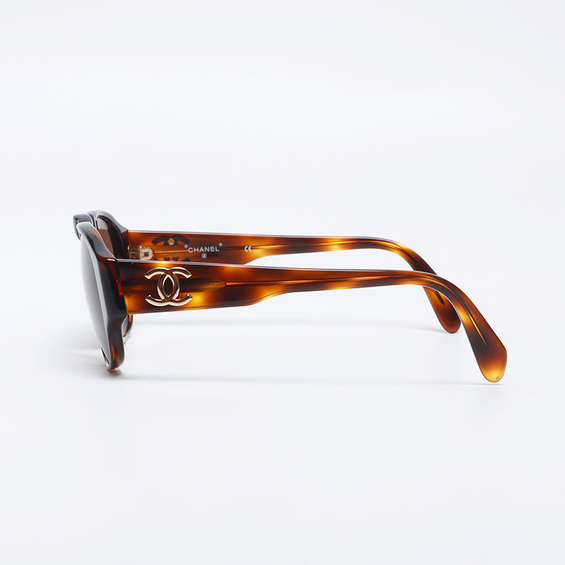 極美品 CHANEL シャネル サングラス カラーレンズブラウンココマーク