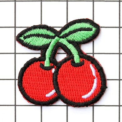 楽天市場】ワッペン チェリー さくらんぼ 最大横幅3.3×高さ3.2cm