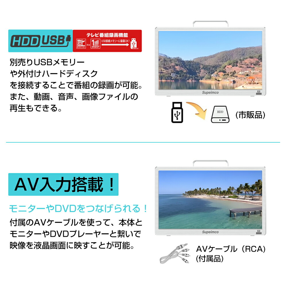 楽天市場】14インチポータブルスマートテレビ(Android TV) チューナー
