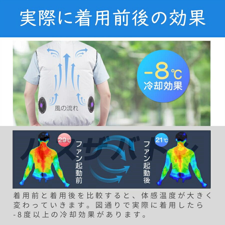 楽天市場】空調ベスト ファン付き フルセット 空調作業服 12v
