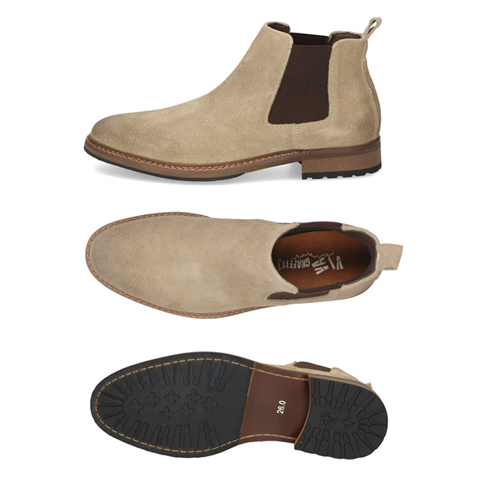 楽天市場】サイドゴアブーツ メンズ 本革 スエード ショートブーツ 黒