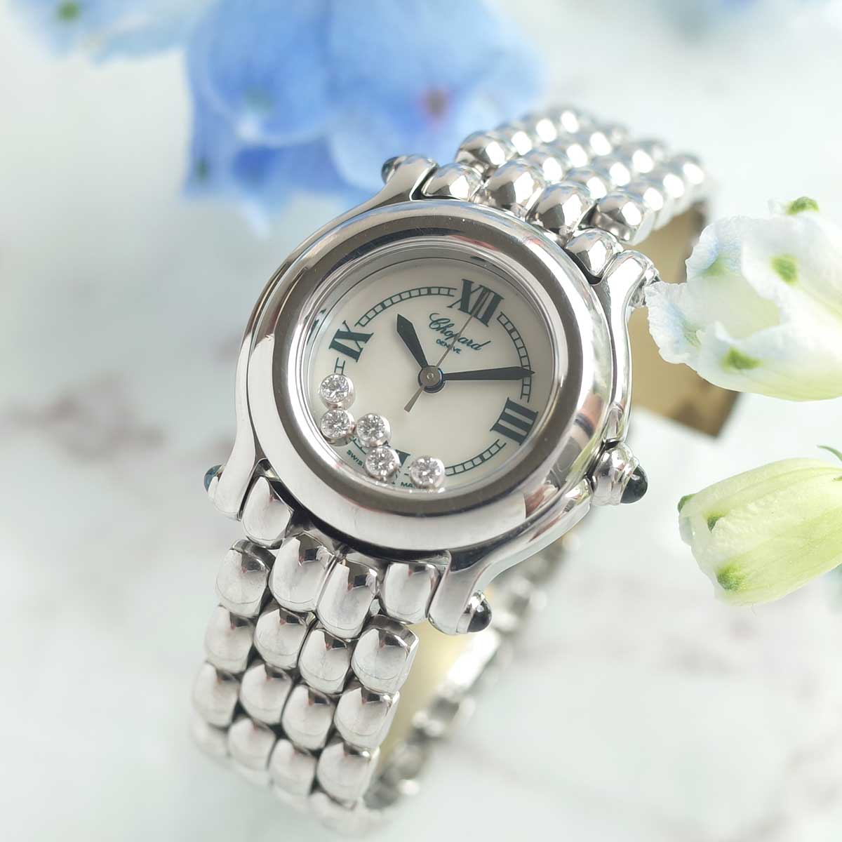 楽天市場】保証書 ショパール ハッピースポーツ 8245 SS ダイヤ シェル