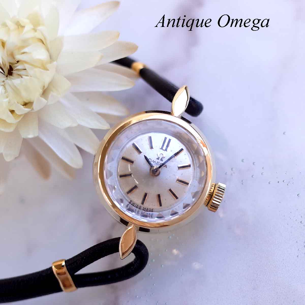 楽天市場】単ラグ オメガ 60'S アンティーク K18YG カットガラス 革