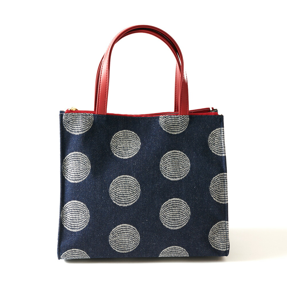 楽天市場】レーヌネイビー ドット 岡山デニム トートバッグ レディース