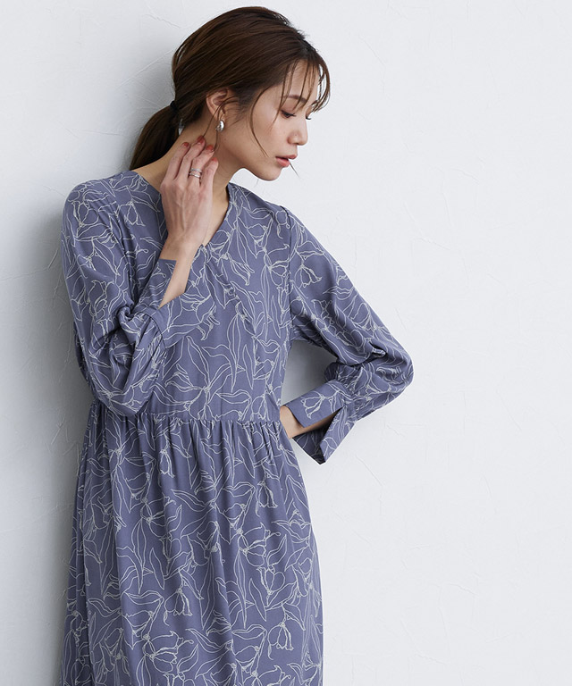 楽天市場】カシュクール風花柄ワンピース ☆ ワンピース カシュクール