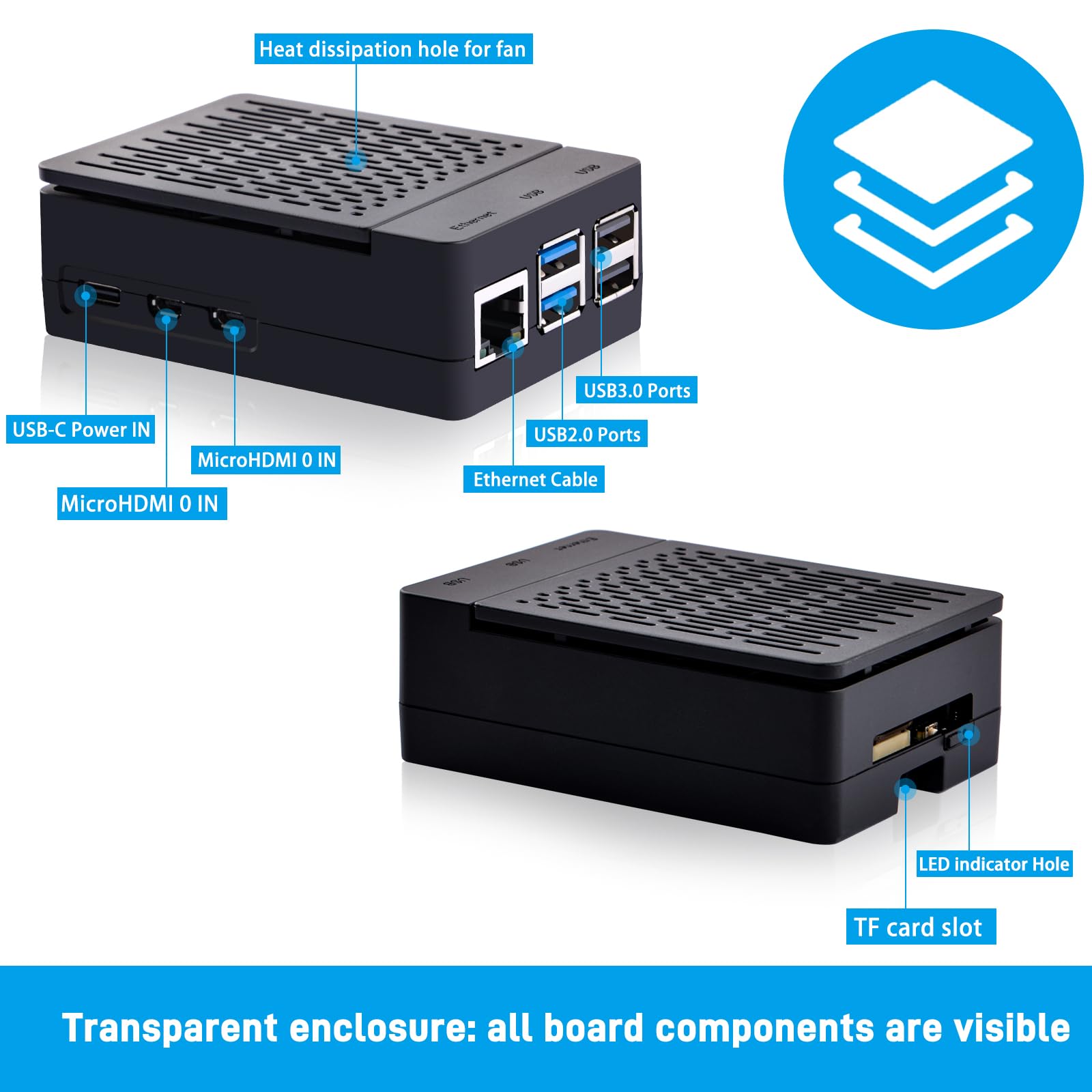 楽天市場】【送料無料】GeeekPi ケース Raspberry Pi 5用 27W電源付き