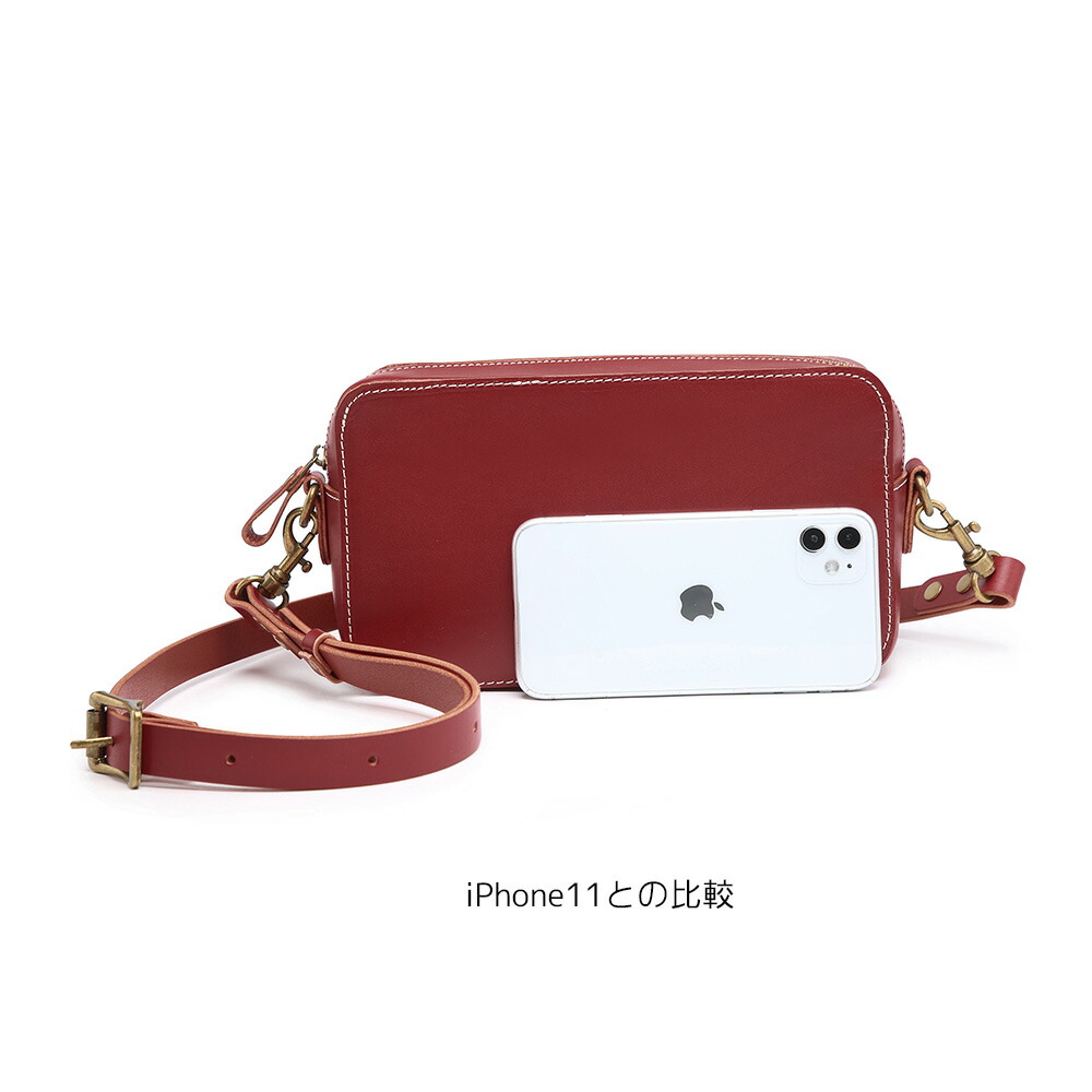 楽天市場】ショルダーバッグ 箱型 レッド 赤 本革 ミニショルダー