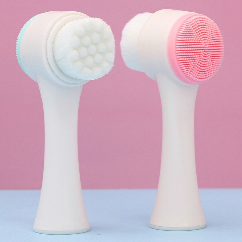 楽天市場】送料無料 洗顔ブラシ 2way 毛穴ブラシ クレンジングブラシ