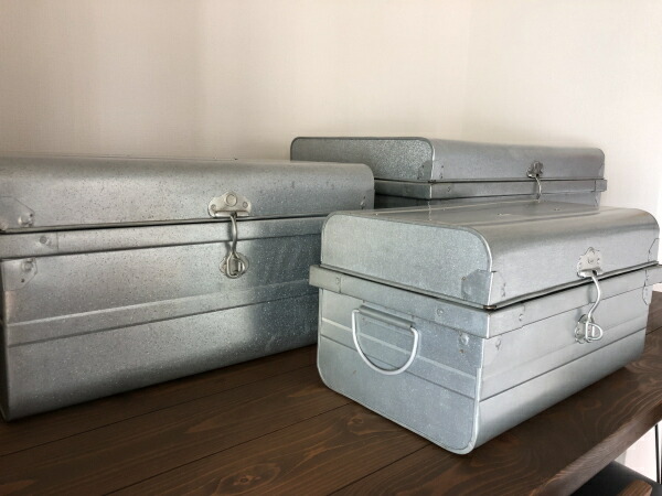 楽天市場】ブリキ トランク ボックス 3個セット（S/M/L各1個）小物入れ