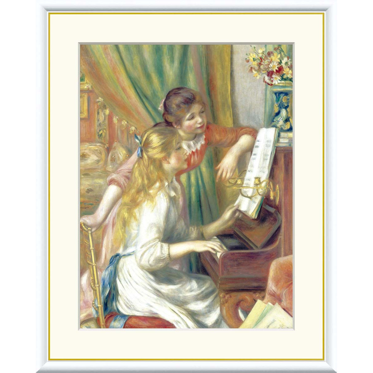 楽天市場】絵画 世界の名画 ピアノに寄る少女たち ピエール