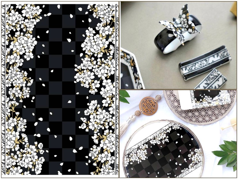 楽天市場】ポーセラーツ 転写紙 【白磁用】 櫻の宴・漆黒 転写紙