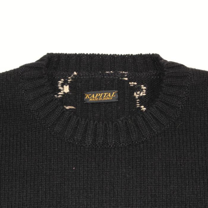 楽天市場】KAPITAL kapital 5G ウール BONEクルーセーター EK-1537KNA
