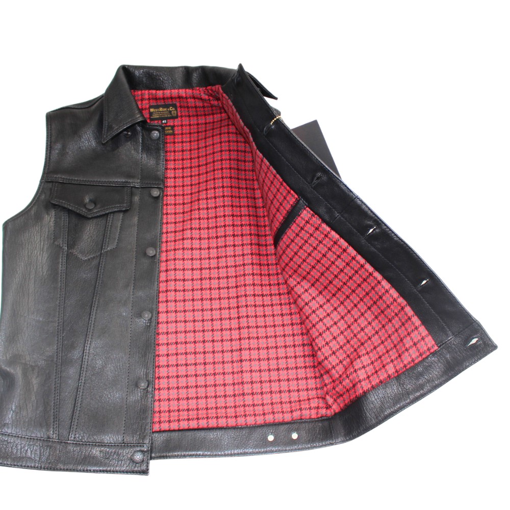 楽天市場】WEST RIDE ウエストライド DEAN BKG1 レザーベスト メンズ