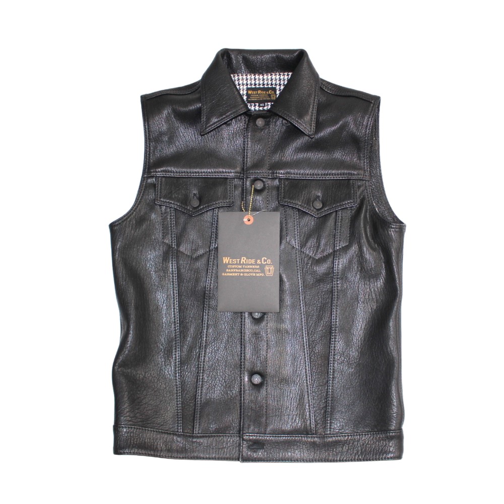 楽天市場】WEST RIDE ウエストライド DEAN BKG1 レザーベスト メンズ
