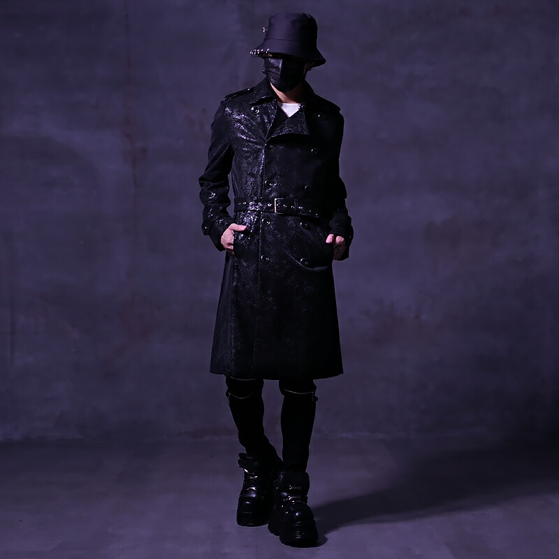 楽天市場】V系 トレンチコート メンズ コート トレンチ 黒 ロング