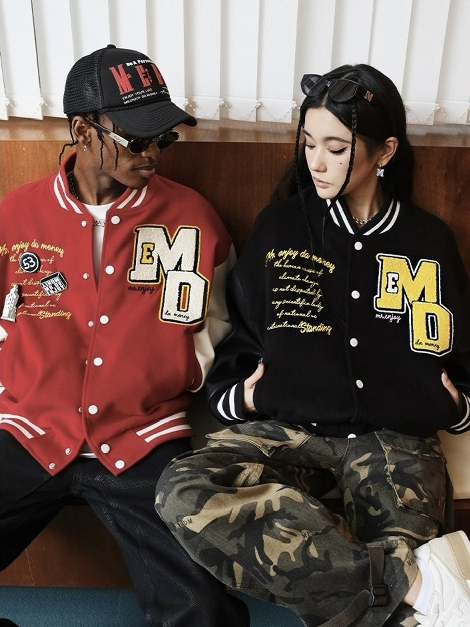 楽天市場】正規品【 MR. ENJOY DA MONEY MEDM BASIC BASEBALL JACKET