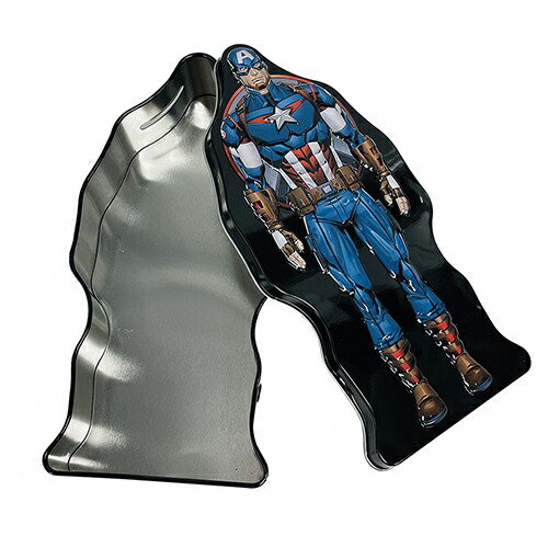 楽天市場】キャプテンアメリカ ティン 缶 貯金箱 15969 マーベル