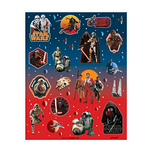 楽天市場】スターウォーズ ステッカー シール 4シート 76個入り 15595