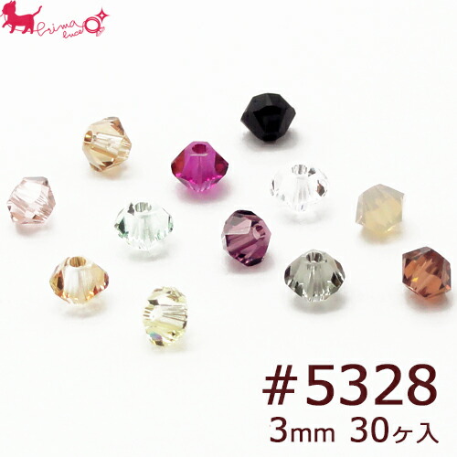楽天市場】スワロフスキー・クリスタル ＃5328 3mm (30ヶ入) ソロバン