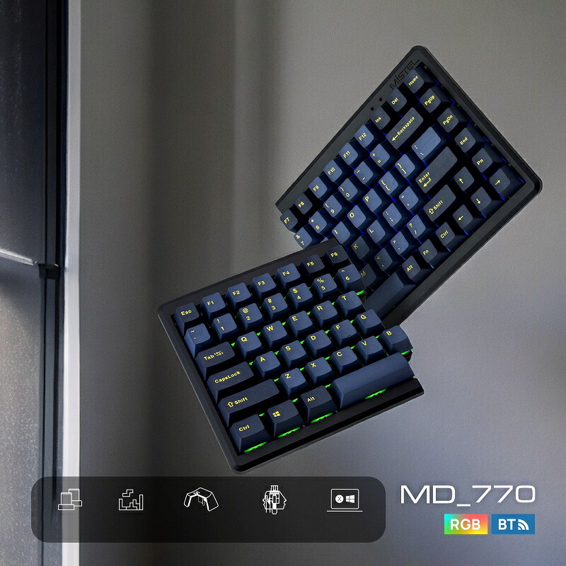 楽天市場】Mistel Barocco MD770 RGB BT 無線 キーボード 英語 US 配列