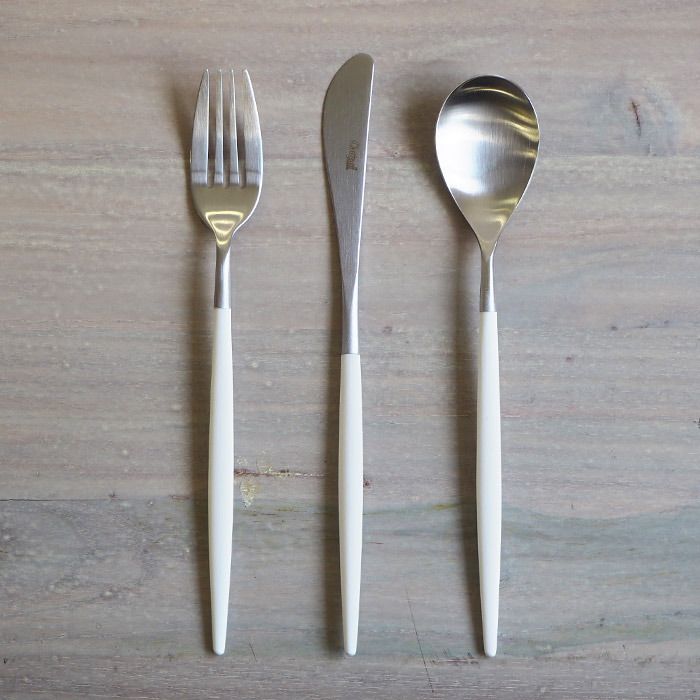 楽天市場】□クチポール ミオ・ホワイト シルバー ディナーセット 3PCS