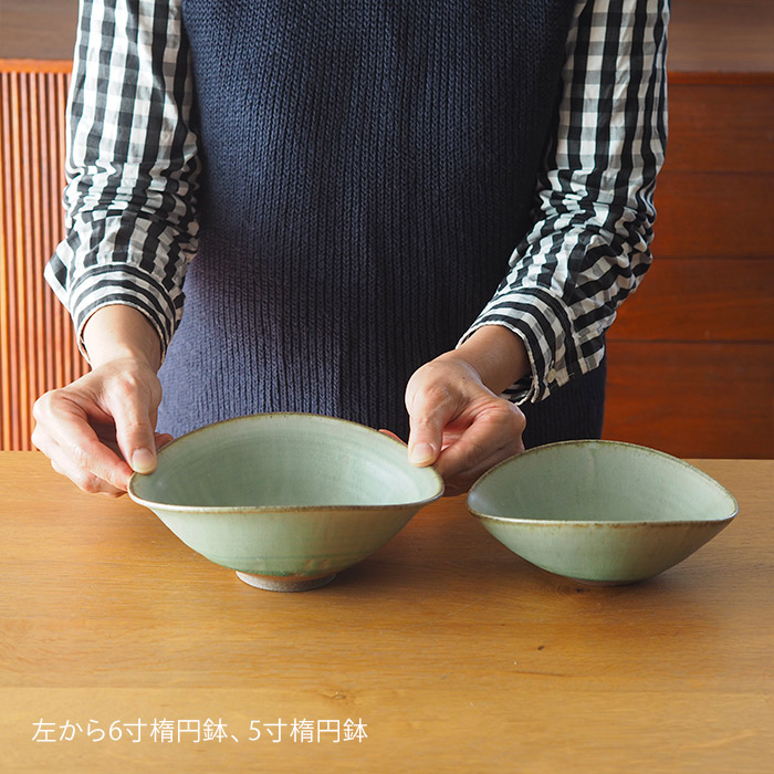 楽天市場】市野耕 彩色灰釉 5寸楕円鉢 / 和食器 作家もの 陶器 丹波焼