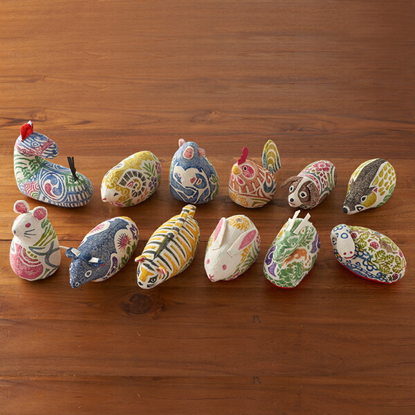 楽天市場】□真工藝 木版手染めぬいぐるみ 干支シリーズ・親 十二支