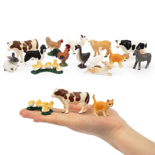 楽天市場】TOYMANY 14PCSミニ農場動物フィギュアセット ミニ動物