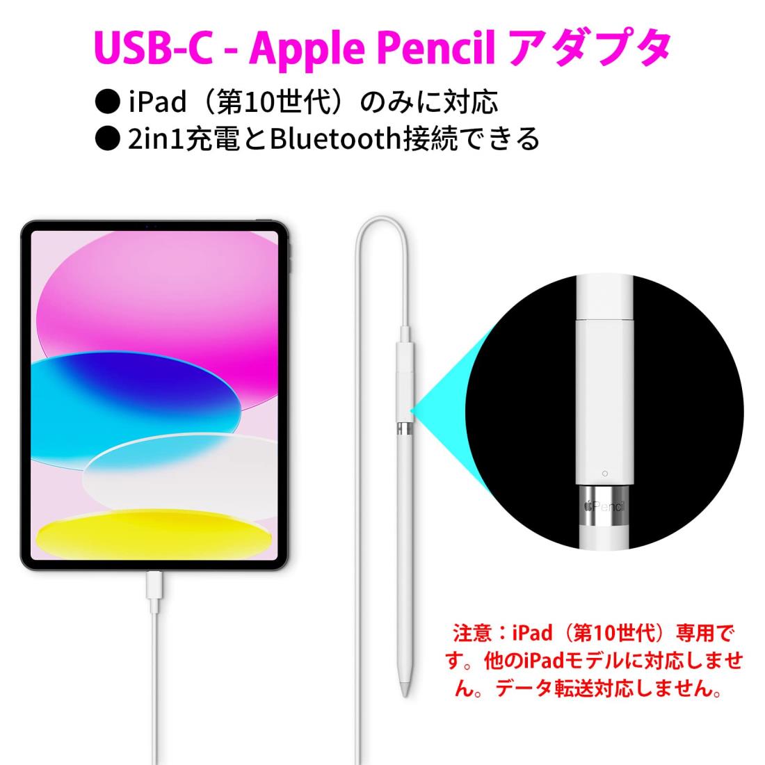 楽天市場】【業界新登場】Apple USB-C - Apple Pencilアダプタ iPad第