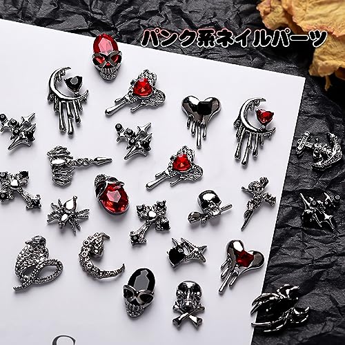 楽天市場】Chisafly ネイルパーツ パンク クロス 十字架 蛇 スカル