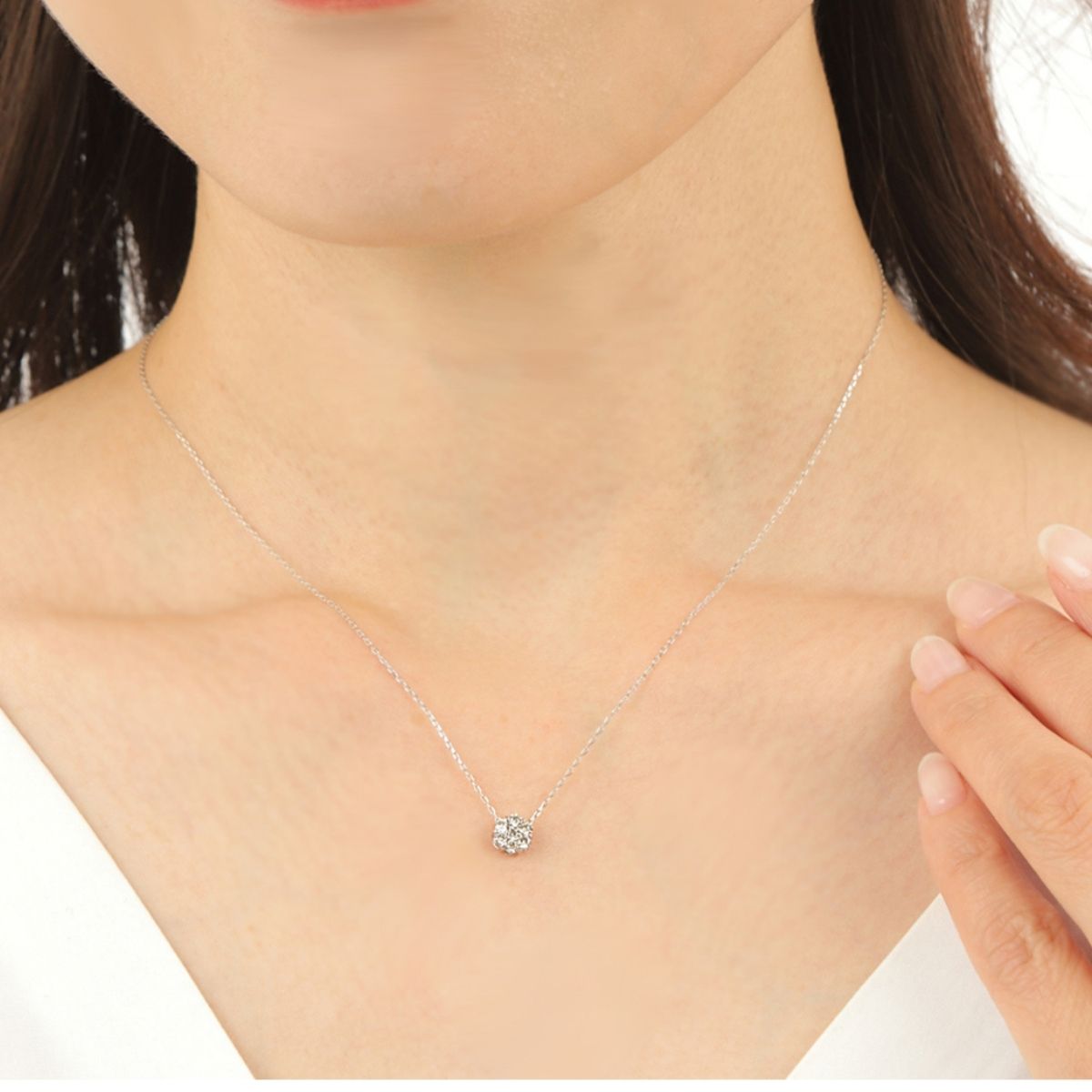 楽天市場】ネックレス ダイヤ ダイヤモンド プラチナ 0.2ct レディース
