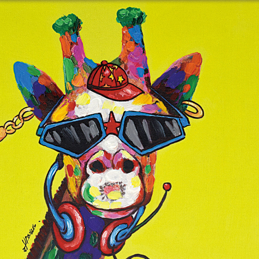 楽天市場】アートパネル キリン アートフレーム 油絵 アート 絵