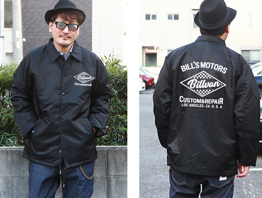 楽天市場】BILLVAN MOTORS 裏ボア・防寒 コーチジャケット ビルバン