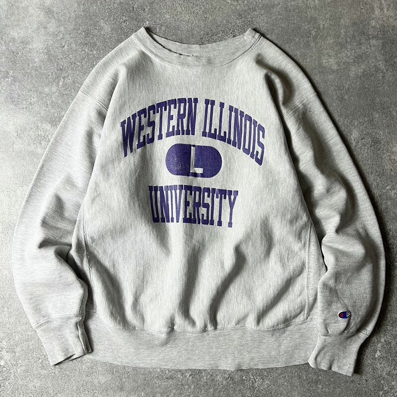 楽天市場】80s USA製 Champion 3段 カレッジ プリント リバース