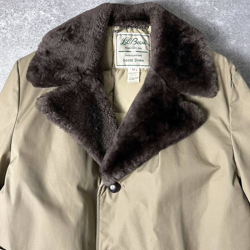 楽天市場】60s 70s 筆記体タグ LLBean 襟ボア グース ダウン コート 44