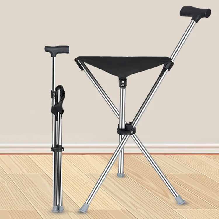 楽天市場】ステッキチェア 軽量 折りたたみ イス 杖 三脚 ステッキ