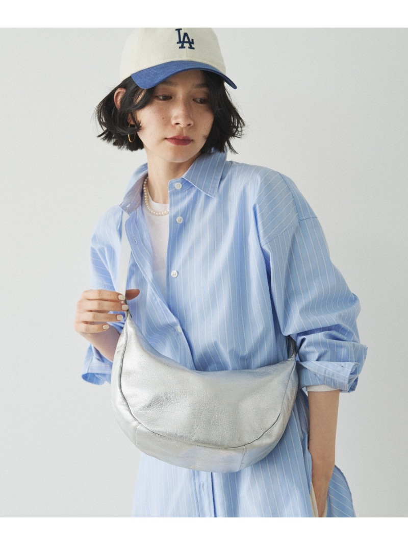 楽天市場】ソフトレザーラウンドショルダーバッグ[silver] russet