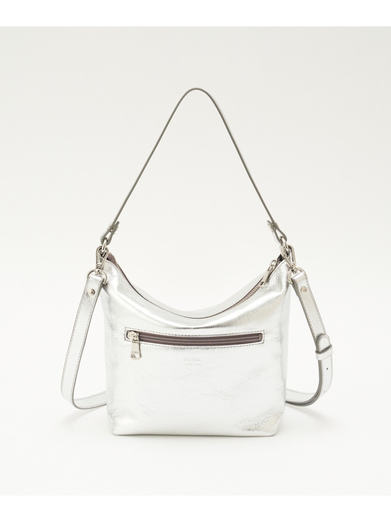 楽天市場】ソフトレザーシンプルショルダーバッグ[silver] russet