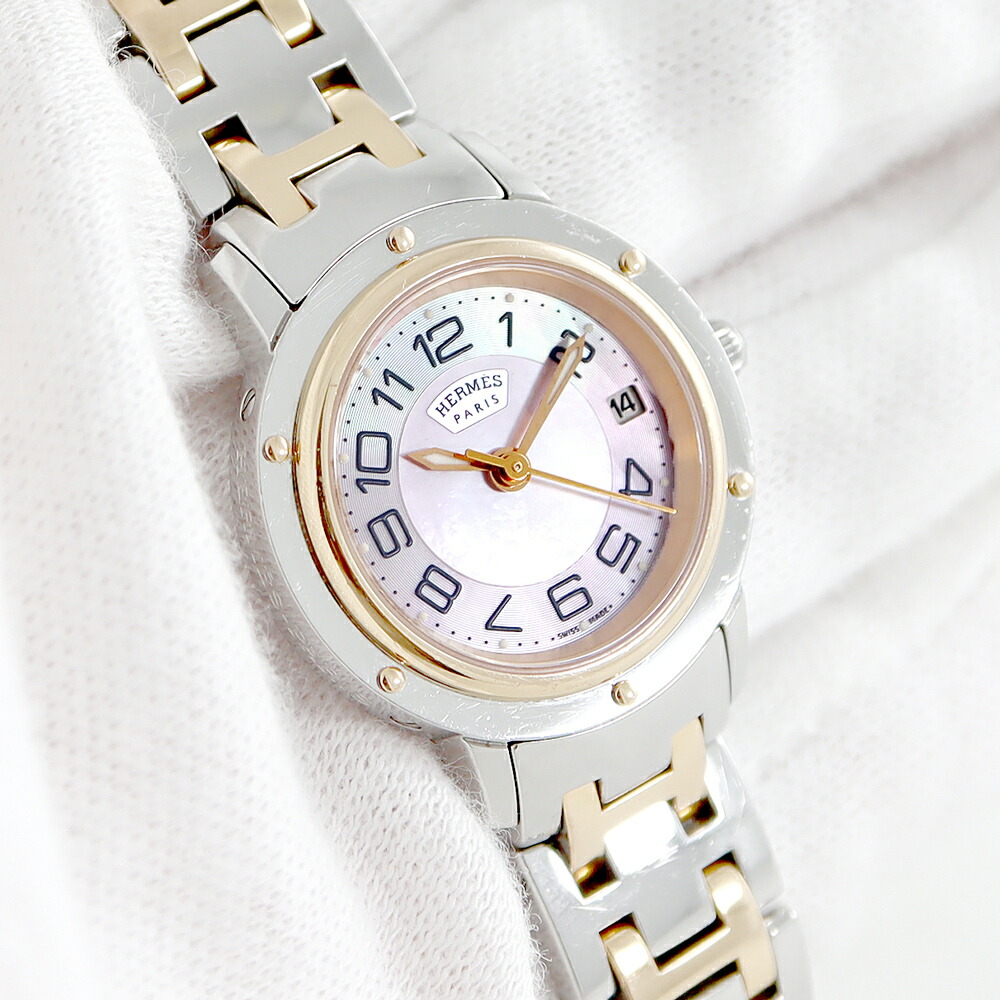 楽天市場】電池交換済 HERMES エルメス クリッパー CP1.221 ピンク