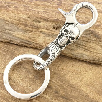 楽天市場】TJK スカル キーホルダー キーチェーン シルバー 925