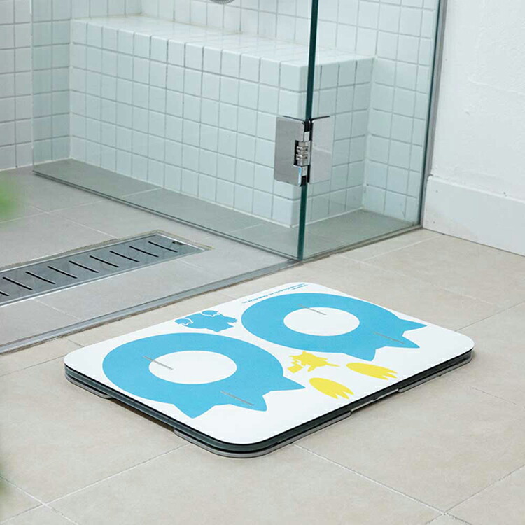 楽天市場】バスマット 体重計 ピカチュウ カビゴン スマホ連動 珪藻土