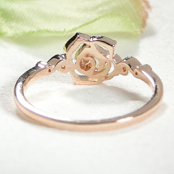 楽天市場】K10PG ローズモチーフ ダイヤモンド ピンキー リング送料