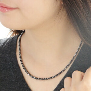 楽天市場】希少ミラーボールカット ブラックダイヤモンドネックレス