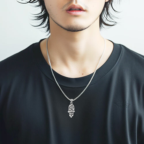 楽天市場】ハムサ（ファティマの手） 三日月＆星 五芒星 シルバー