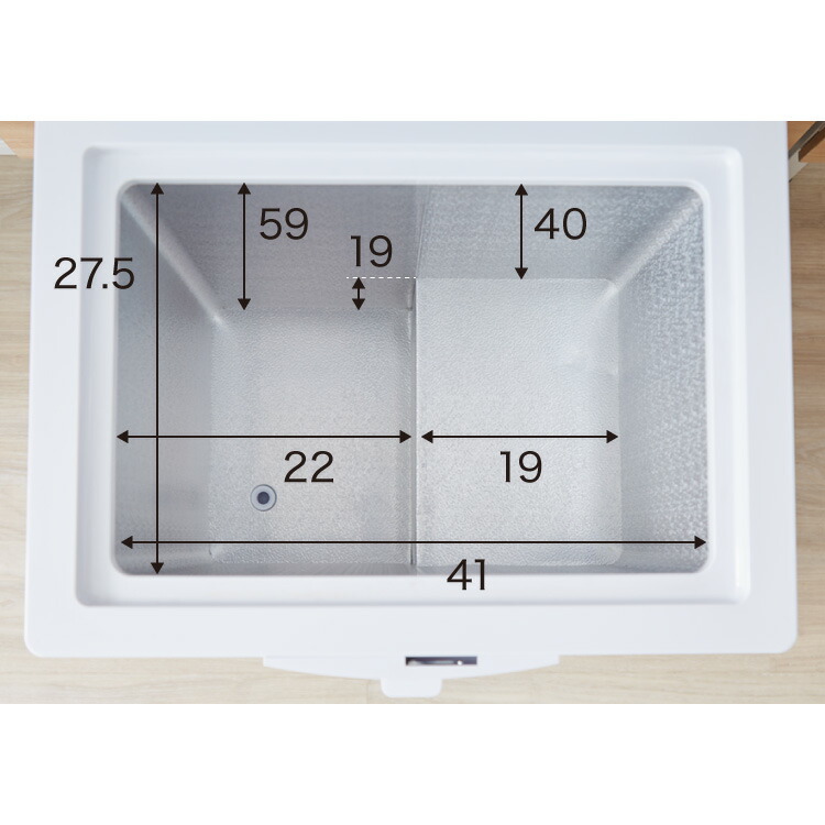 楽天市場】冷凍庫 上開き 66L バスケット付き 鍵付き 静音 大容量 冷凍